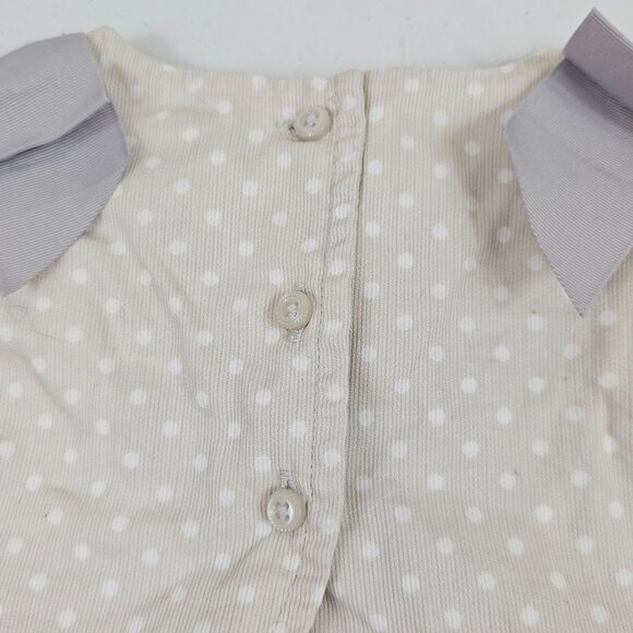 Newborn Baby Girls 6-12 M Ruffled Dress White Polka Dot Bows Summer Cute Formal - Picture 6 of 16